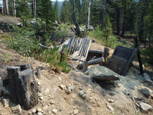 GDMBR: This is a collapsed entrance to an old mine.